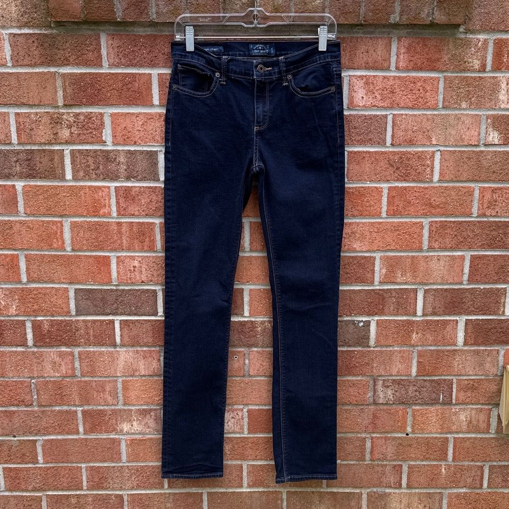Lucky Brand Women's Deep Indigo Brooke Straight Skinny Jeans sz 6